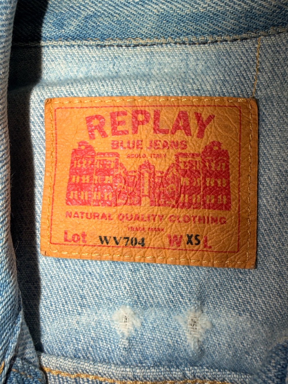 AUTHENTIC VINTAGE REPLAY JEANS MADE IN ITALY DENIM JACKET XS EXCELLENT CONDITION - Picture 4 of 8